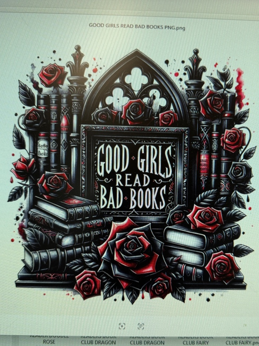 Good Girls Read Bad Books Wall Art Print - Black & Red